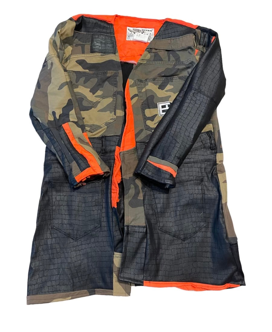 Multi Camo Kimono Jacket- M