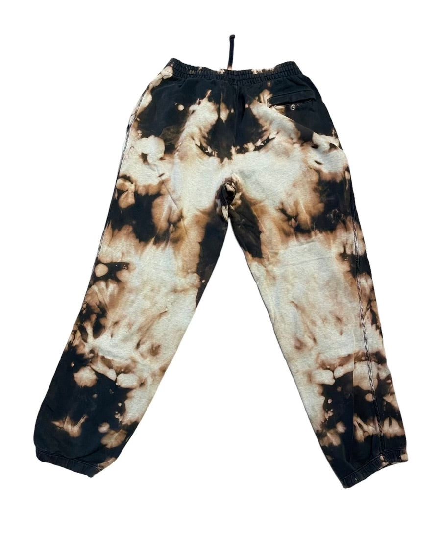 Bleach Dyed Nike Sweatpants - L