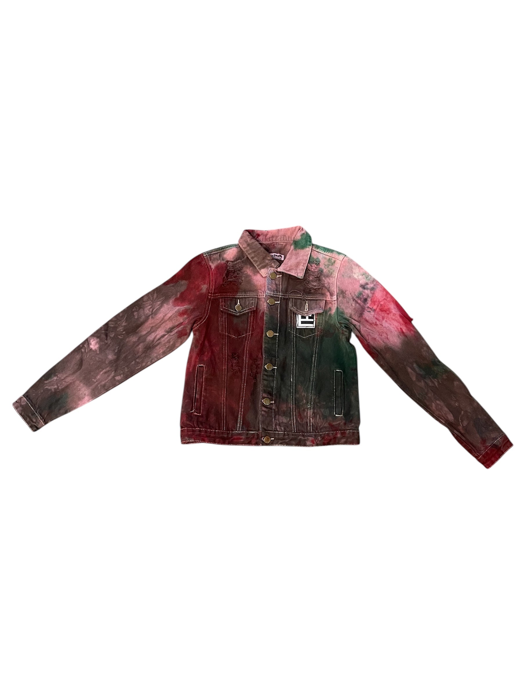 "Free the People" Tie-Dye Jean Jacket