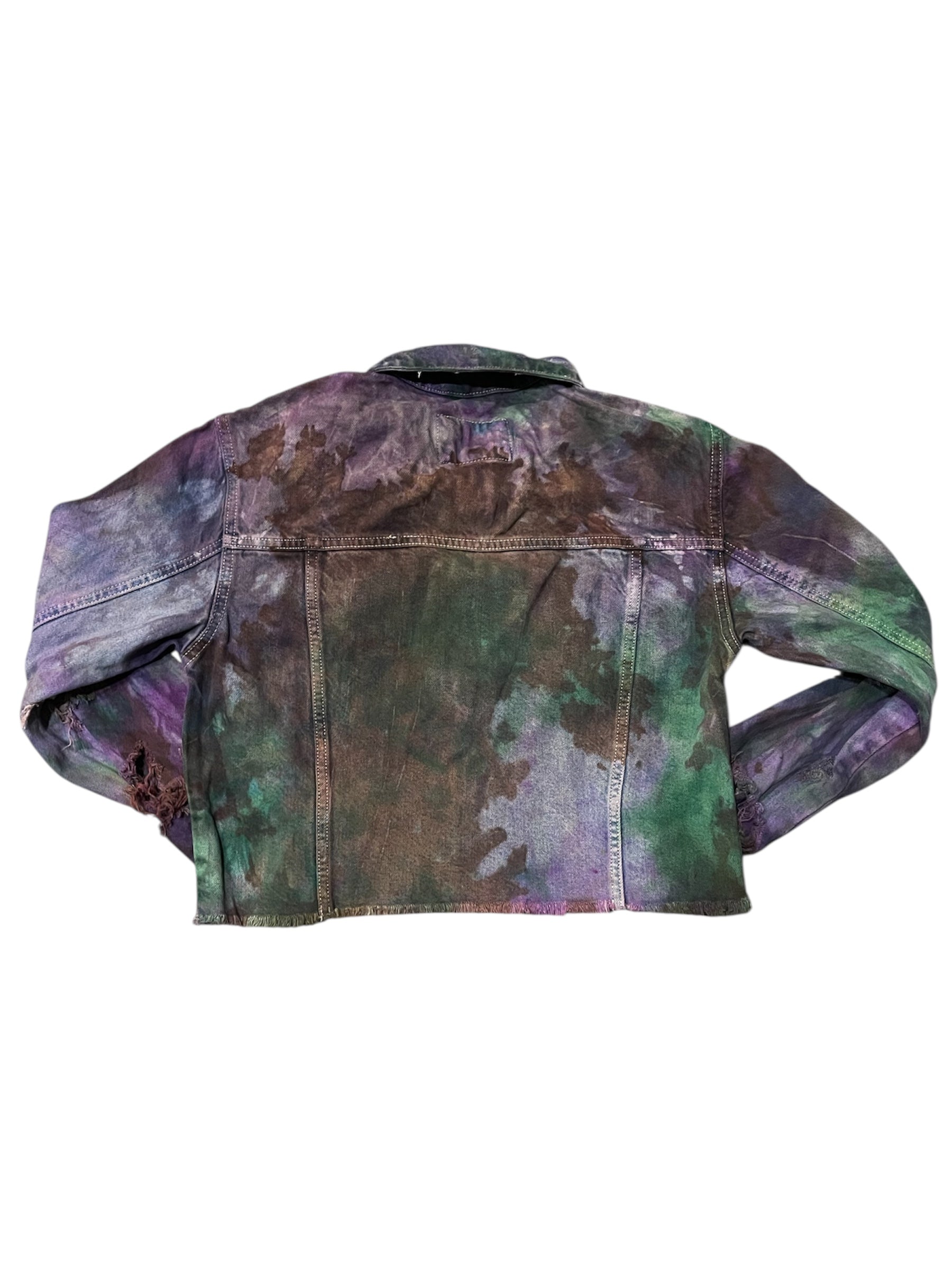 "Gotham Chaos" Tie-Dye Jean Jacket