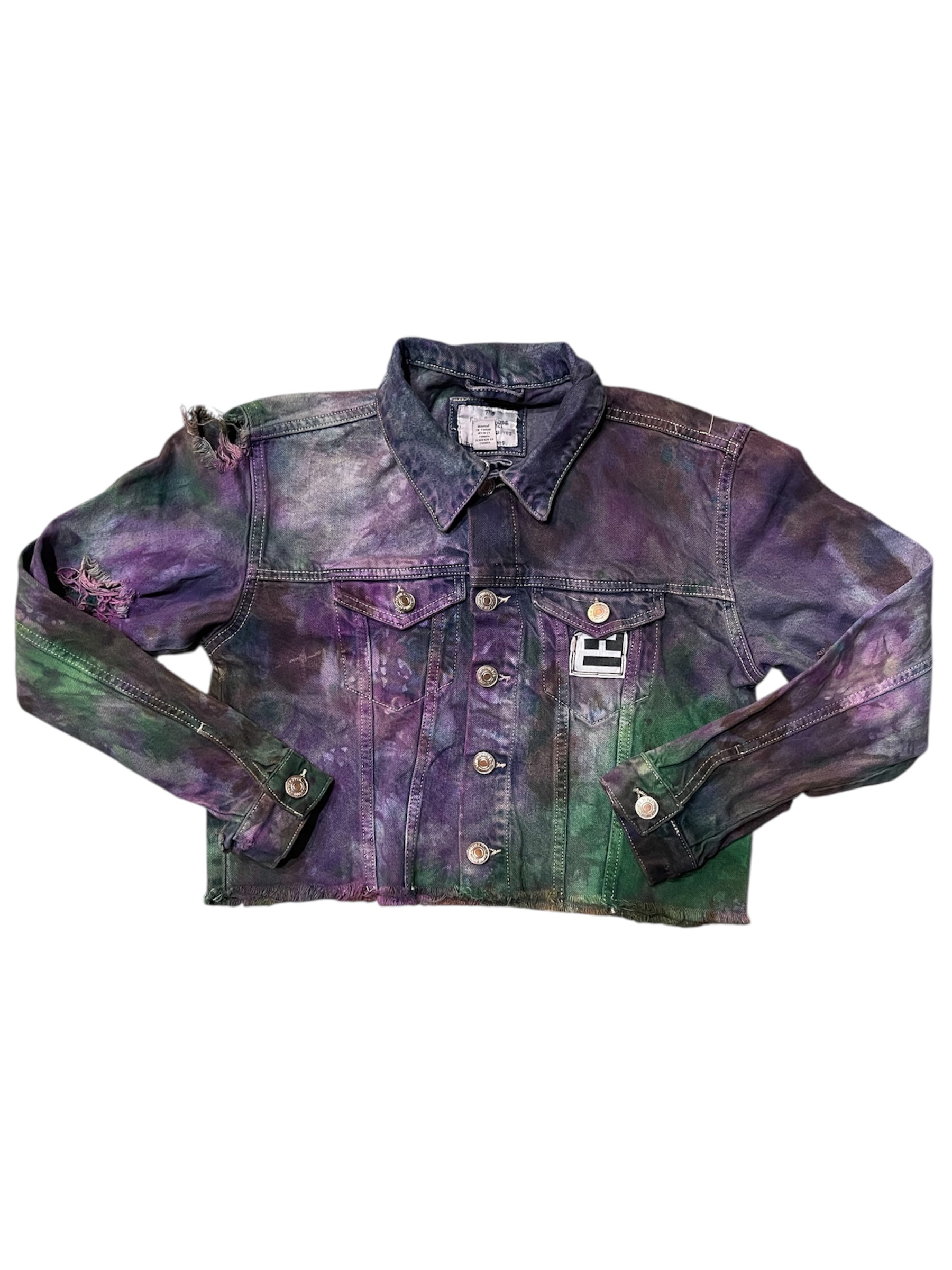 "Gotham Chaos" Tie-Dye Jean Jacket