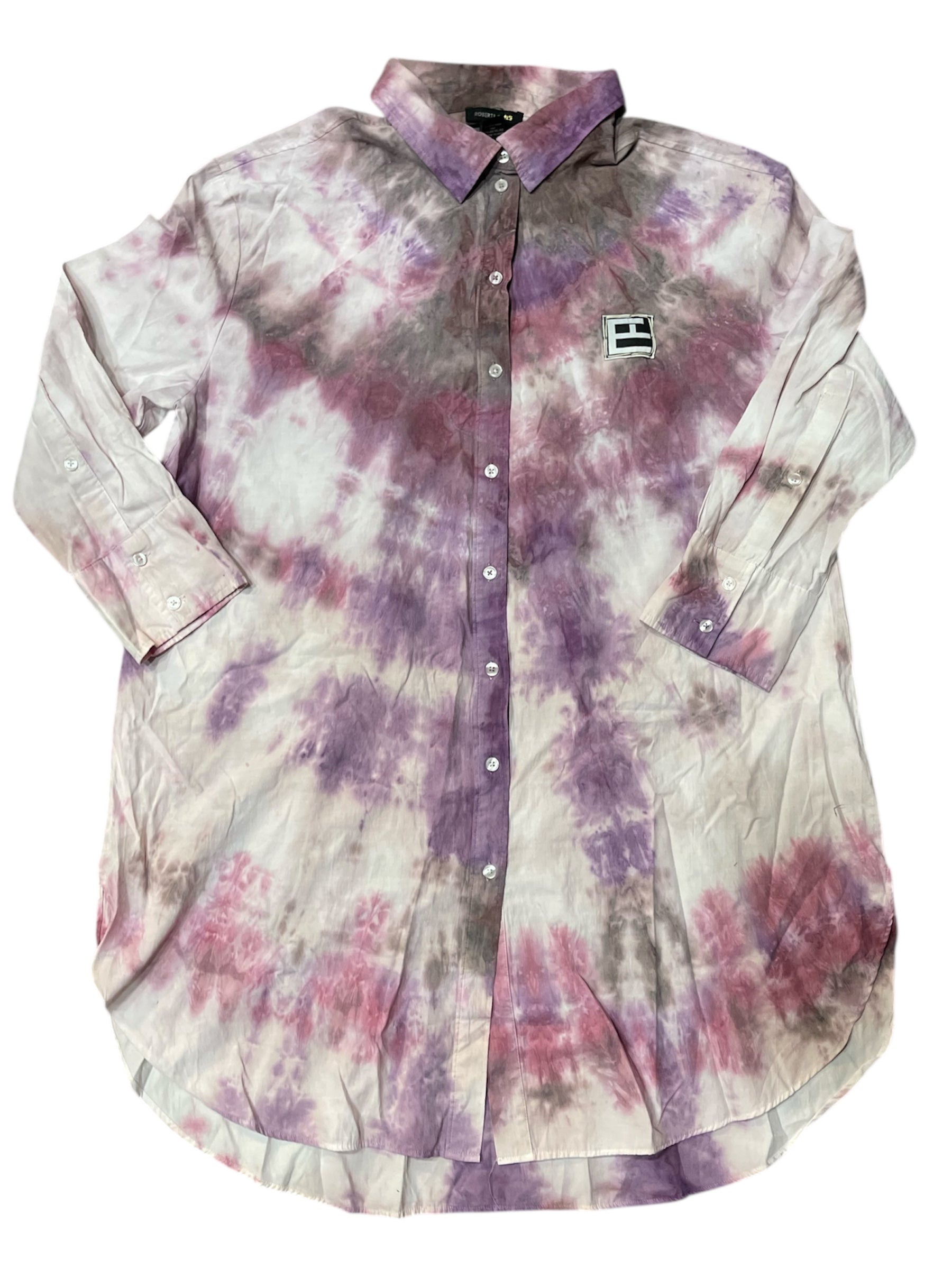 "Purple Haze" Tie-Dye Button-Up