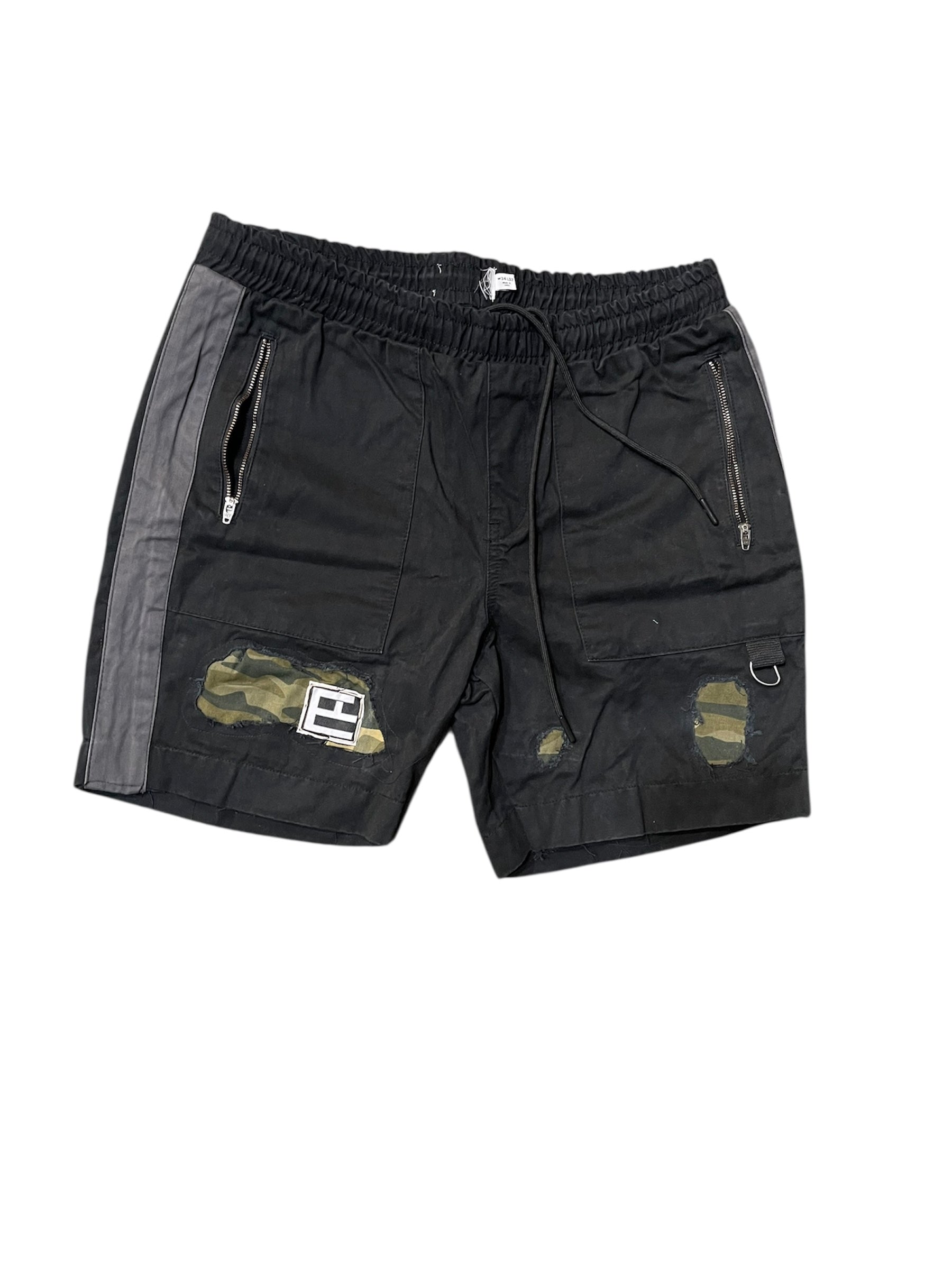 Reworked Camo Biker Shorts