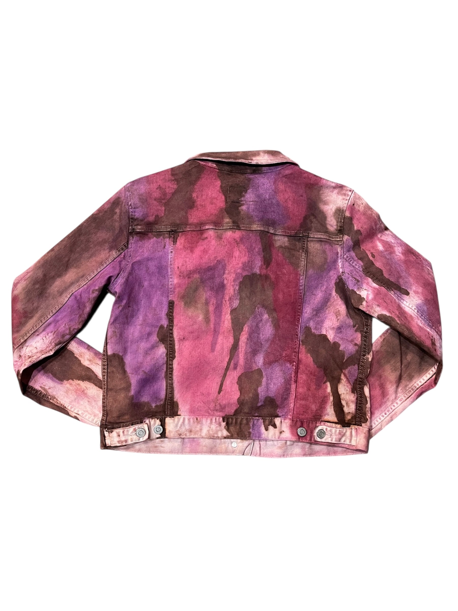 "Raspberry Jam" Tie-Dye Jean Jacket