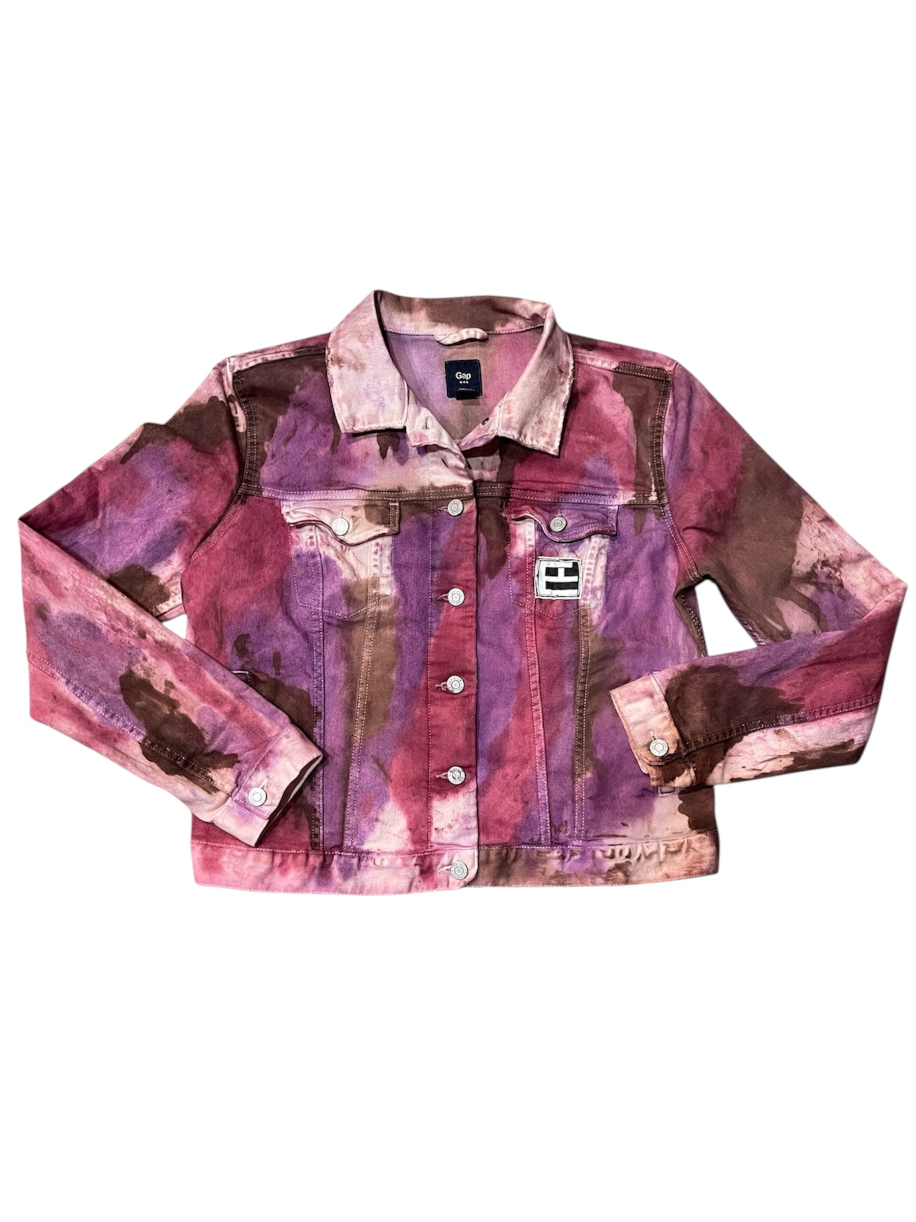 "Raspberry Jam" Tie-Dye Jean Jacket
