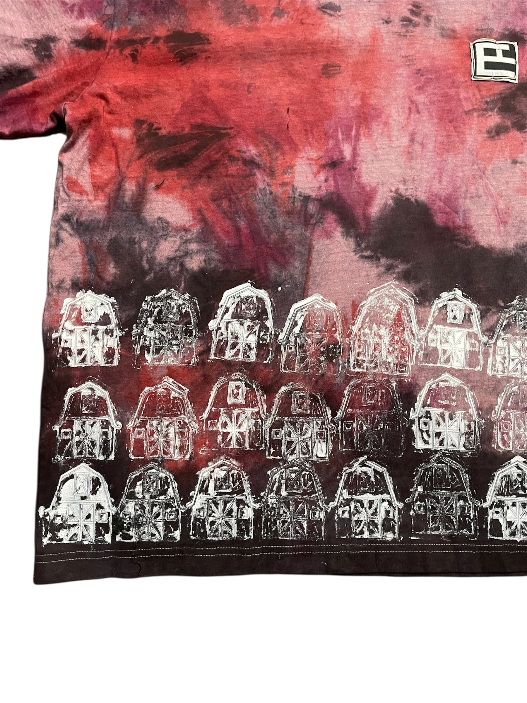 "Smokey House" Stamp Tie-Dye Tee