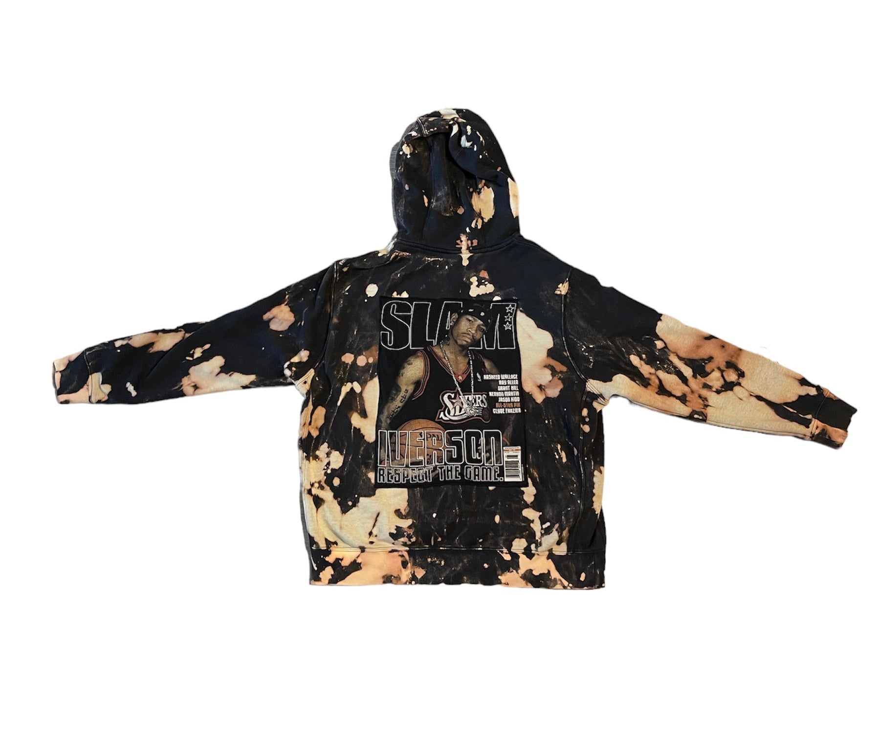 Reworked Nike x Slam Allen Iverson hoodie - L