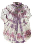 "Purple Haze" Tie-Dye Button-Up