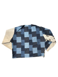 "Big Chicken” Patchwork Denim & Pullover