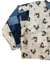 "Big Chicken” Patchwork Denim & Pullover
