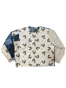 "Big Chicken” Patchwork Denim & Pullover