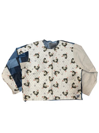 "Big Chicken” Patchwork Denim & Pullover