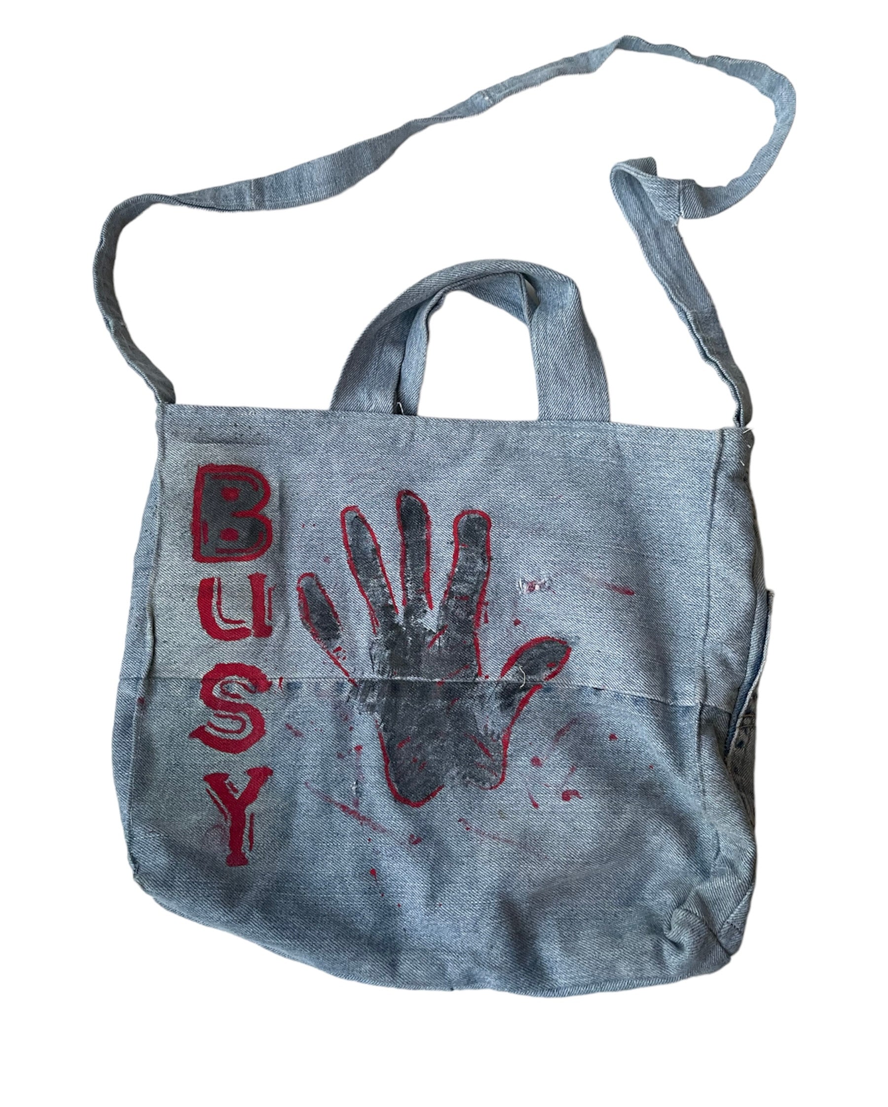 Red Spray Painted Busy Bag